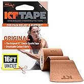KT Tape, Original Cotton, Elastic Kinesiology Athletic Tape, 16’ Uncut Roll
