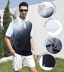 uideazone Mens Polo Shirt Slim Fit Golf Shirts