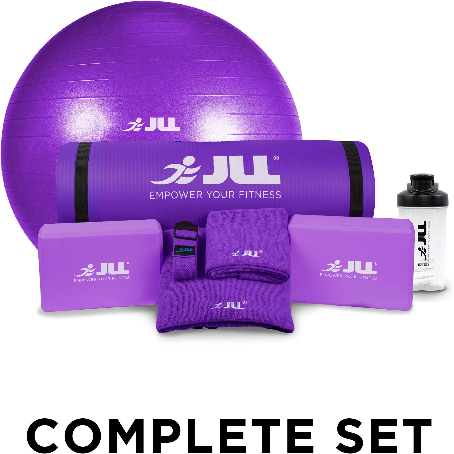 JLL® Yoga Sets 2020, Starter/Essentials/Complete Sets, Variety of Colours Available, Ideal for Both Beginners and Pro Yoga Enthusiasts, Portable, Travel Pack Essentials