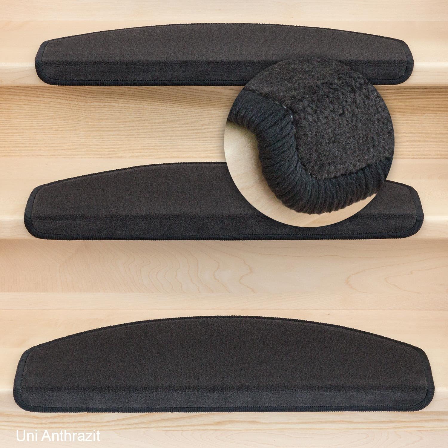 Vorwerk Stufenmatten Halbrund 18 Farben Set 15 Stuck Anthrazit Amazon De Kuche Haushalt