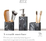ZCCZ Marble Pattern Bathroom Accessories Set 4 Piece Black Resin view 7