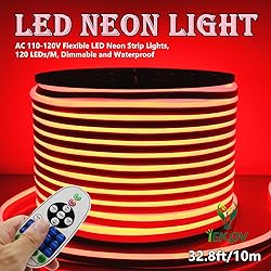 IEKOV LED NEON Light, AC 110-120V Flexible LED Neon