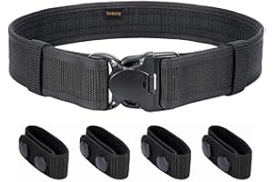 Dotacty 2" Police Nylon Duty Belts Law Enforcement Security Officer Utility Belt w/Inner Belt & 4 Belt Keepers