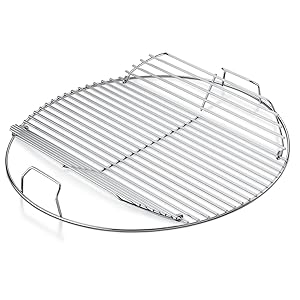 Weber Replacement Hinged Charcoal Cooking Grate, 22 Inch