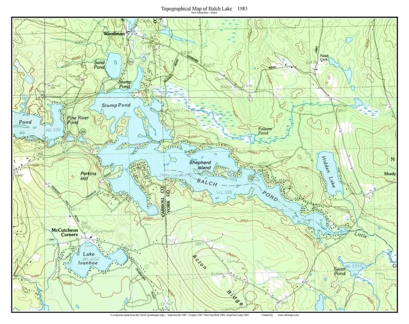 Maine 1954 US Geological Survey Topographic Map \u2013 Moosehead Lake