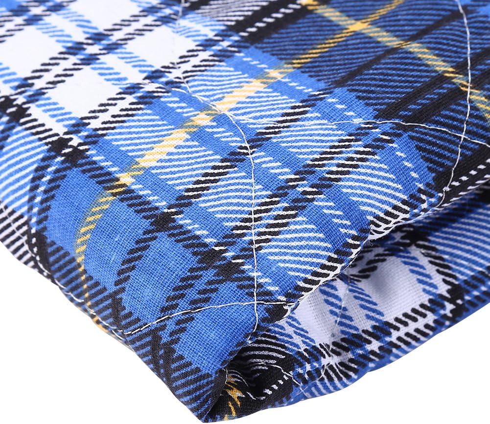 Washable Bed Pads Incontinence Urine Elder Mat Reusable Absorbent Pad Protector for Children Adults, 3-Layer Structure Thickened Waterproof Design(Blue Plaid) - Image 5