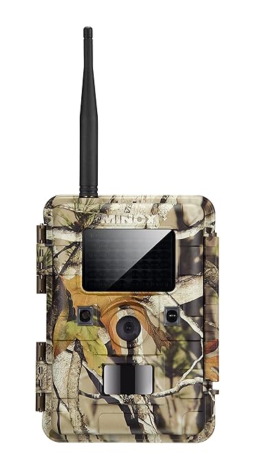 MINOX DTC 1100 Wild- und Überwachungskamera Camouflage – Outdoor-Kamera mit Multifunk-Datenübertragung der Videoaufnahmen, Fa