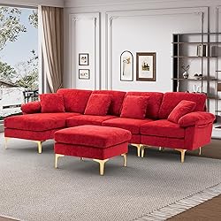 Wrofly U-Shaped Sectional Sofa Couch, 114" Comfy