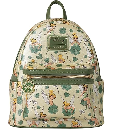 Loungefly Women's Disney Pink Tinkerbell Glow in the Dark Allover Print Backpack