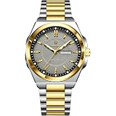 Poedagar Men's Fashion Watches Stainless Steel Waterproof Luminous Man Watch Date Week Classic Business Trendy Quartz Men Wristwatch