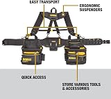 DEWALT Tool Belt Organizer Rig Suspenders 25 Pockets Heavy Duty Construction view 3