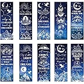 Fantasy Bulk Bookmarks for Kids - 100 Pcs Blue Acotar Bookmarks Gift for Book Lovers, Mountain Moon Funny Reading Accessories Gifts for Women Teachers Librarians