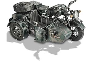 Piececool 3D Puzzles for Adults, Motorcycle with Sidecar Metal Model Building Kits for Family Time, Side Car DIY Assembling Arts and Crafts Best Birthday Gifts