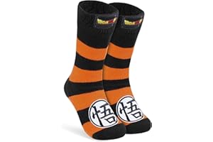 Dragon Ball Z Fluffy Socks for Boys Teenagers Warm Slipper Socks with Sherpa Lining One Size 4-8 Anime Gifts for Boys