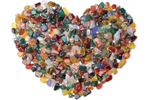 QINJIEJIE 0.9Lbs Multicolor Agate Rocks for Plant Decorative Succulent Pebbles Bulk Stones Terrarium Sand Small Turtle Rocks Fish Tank Decor Crystal Chips Aquarium Gravel Vase Filler for Planter