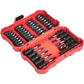 Amazon Basics 42-Piece Impact Screwdriver Bit Set with Phillips, Slotted and Torx Bits, Portable Storage Case