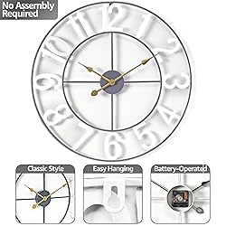Sorbus Large Wall Clock for Living Room Decor