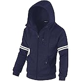 Chrisuno Men's Soft Fleece Fashion Hooded Sweatshirt Zip Up Sports Sweater Hoodie Jacket
