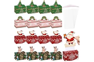 Kritkin 12 Pcs Christmas Money Box for Cash Gift Pull Santa Dispenser Pop up Christmas Money Holder Gift Big 300 Transparent Bag Cash Box Elk Cake Kit for Pull Adults Party(Classic)