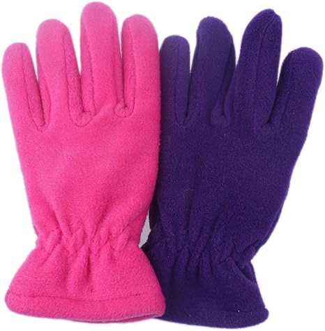 purple winter gloves
