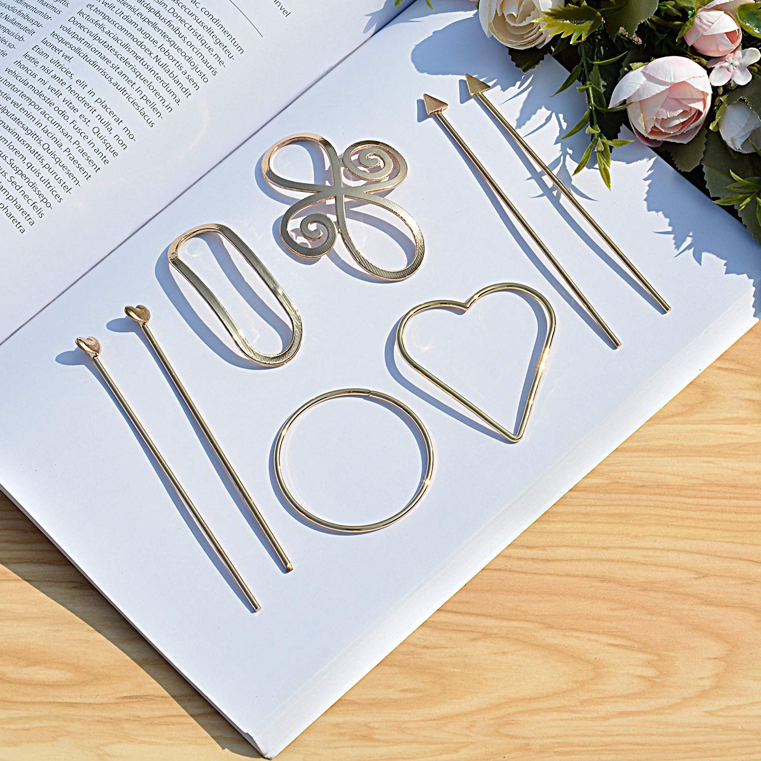 Hair Clips for Women, Kapmore 8PCS Minimalist Dainty Hair Clips Geometric Hairpin Clamps Hair Styling Accessories for Girls Women : Beauty