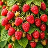 Joan J Raspberry Plants &ndash; Thornless Red Raspberry with Large Sweet Berries &ndash; Everbearing Fruit Plants for Home Gardens (3 Plants)