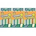 Scrub Daddy, Sponge Daddy - 3pk Dual Sided Sponge & Scrubber, Traditional Shape, FlexTexture, Soft in Warm Water, Firm in Col