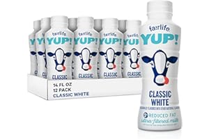 fairlife YUP! Low Fat Ultra-Filtered Milk, Classic White (Packaging May Vary), 14 Fl Oz (Pack of 12)