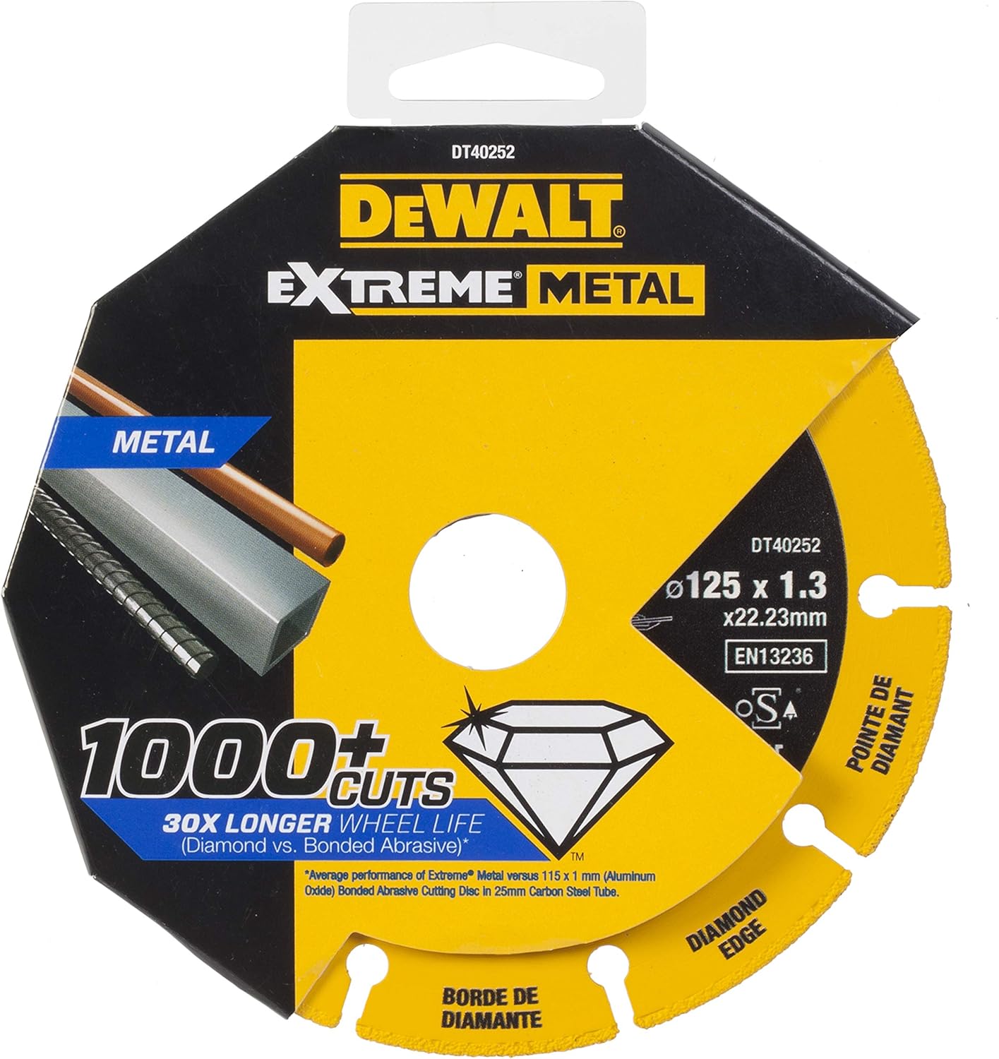 Dewalt Power Tools Dt40252 Extreme Diamond Metal Cutting Disc 125 X 22.23 X 1.3Mm, yellow/black, 125 millimeters - Image 4