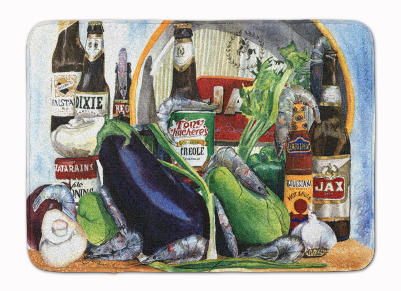 Caroline's Treasures Eggplant and New Orleans Beers, Multicolor, 19 inches x 27 inches
