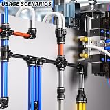TAILONZ PNEUMATIC 6mm 4mm PU Air Hose 10m Kit with Fittings view 6