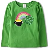 Gymboree Unisex-Child and Toddler Embroidered Graphic Long Sleeve T-Shirts
