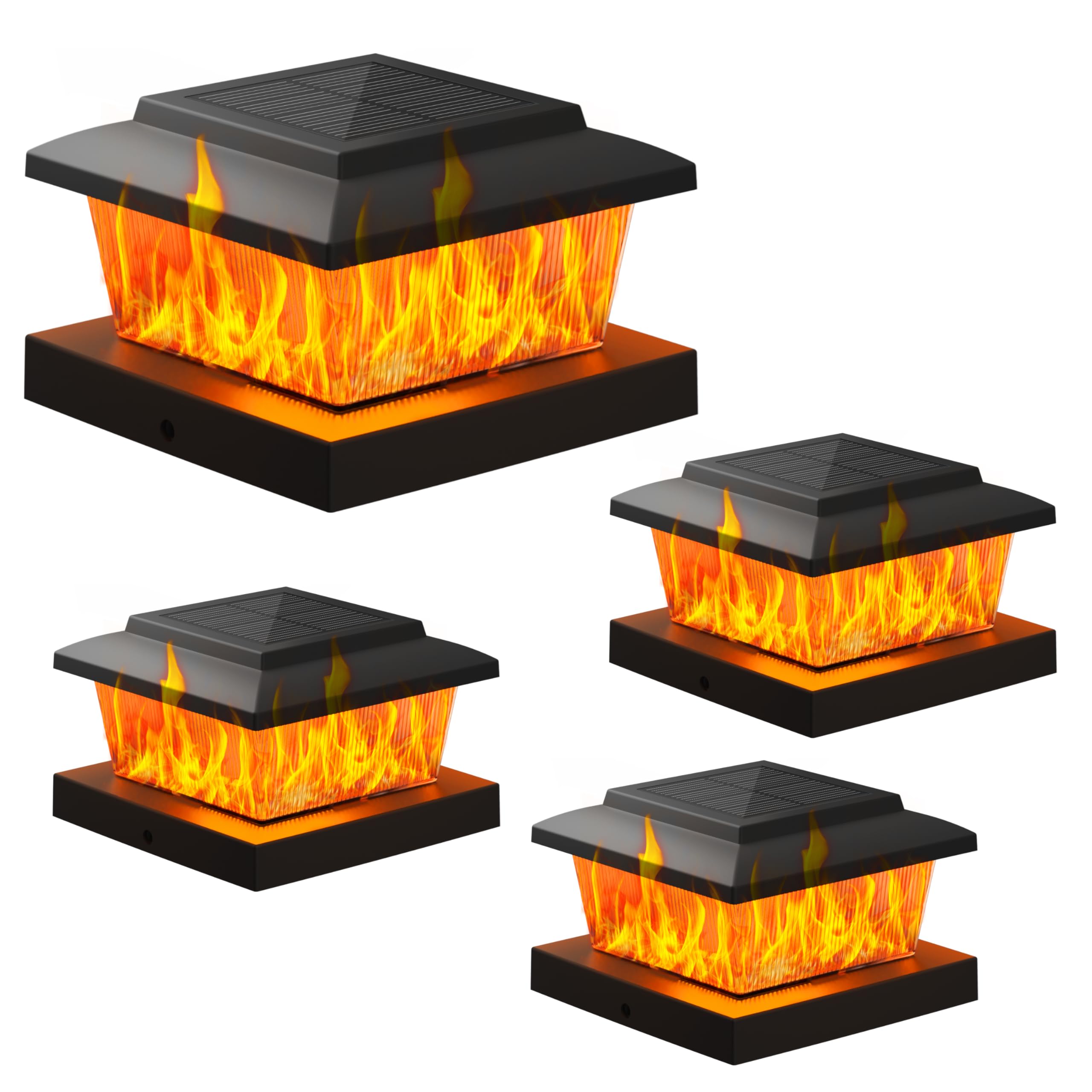 Solar Post Lights Outdoor Glass LED Fence Cap Light 2 Modes For - View #6