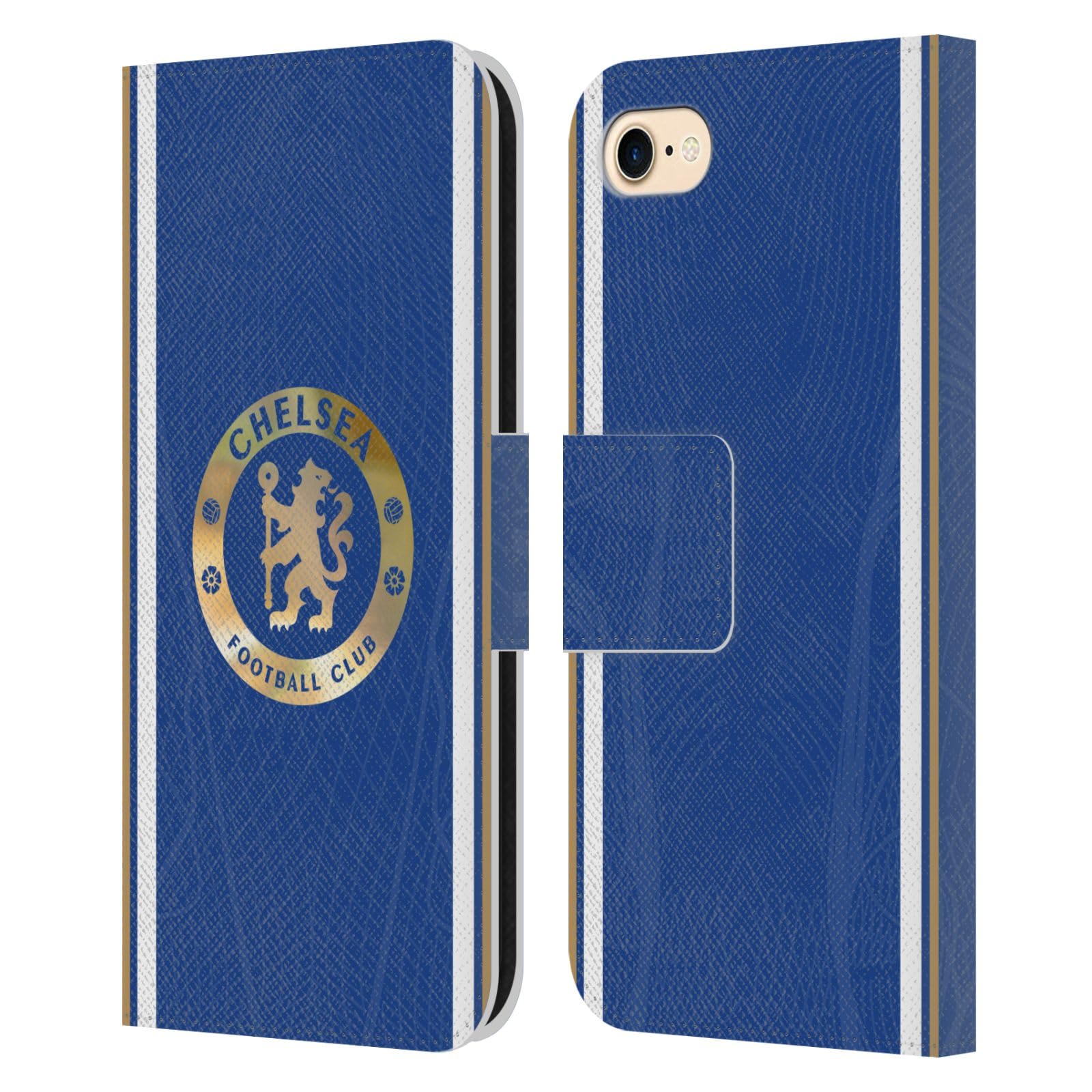 Head Case Designs Officially Licensed Chelsea Football Club Home 2023/24 Kit Leather Book Flip Case Cover Compatible With Apple iPhone 7/8 / SE 2020 & 2022