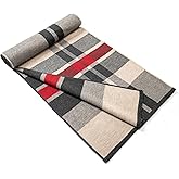 Lindoro Merino Wool Scarf for Men, Tartan Warm Lightweight Plaid Winter Long Scarves w/Gift Box