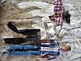 E-TING 3 Sets Plaid Casual Doll Outfits With Jacket, Pants & Shoes - Fashion Clothes For 12 Inch Boy Dolls