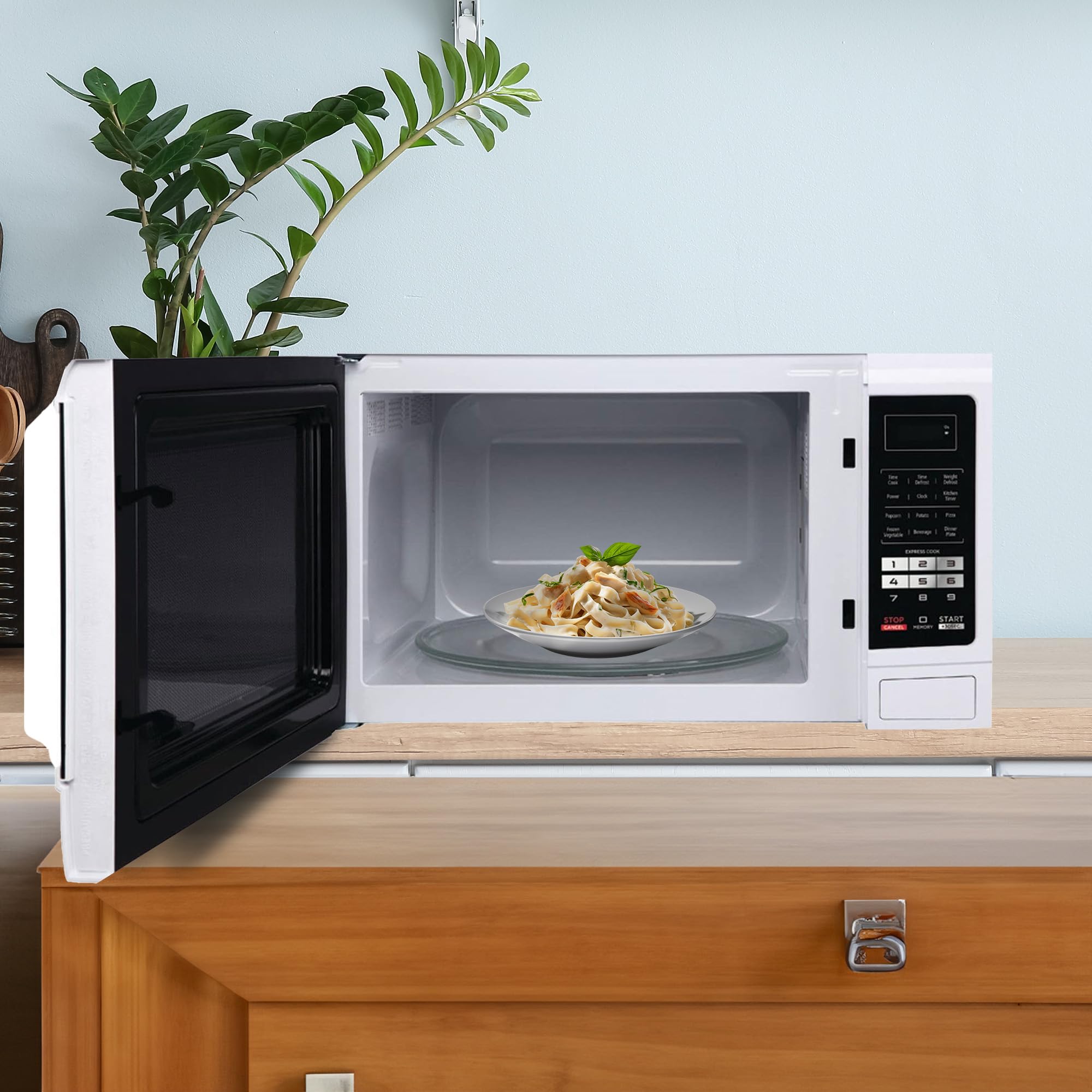 Magic Chef Countertop Microwave Oven, Small and Compact, 1100 Watt, 1.6 Cu Ft, White