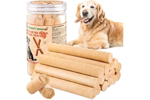 Fchowwn 75g Dehydrated Salmon Sticks for Dog,Natural Salmon and Carrots,Easy to Digest and High Protein,for Daily Dog Training and Dental Healthy