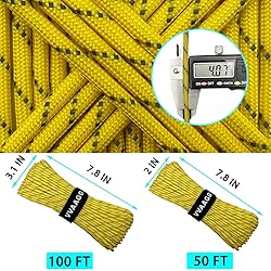 VVAAGG Reflective Paracord Rope 100FT, 7 Strand