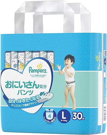 Amazon パンツ Lサイズ パンパース オムツ 肌へのいちばん おにいさん気分 9 14kg 30枚 パンパース おむつ