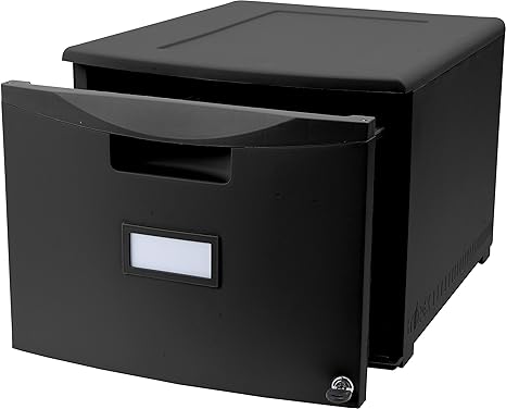 Storex Single Drawer Mini File Cabinet With Lock Legal Letter