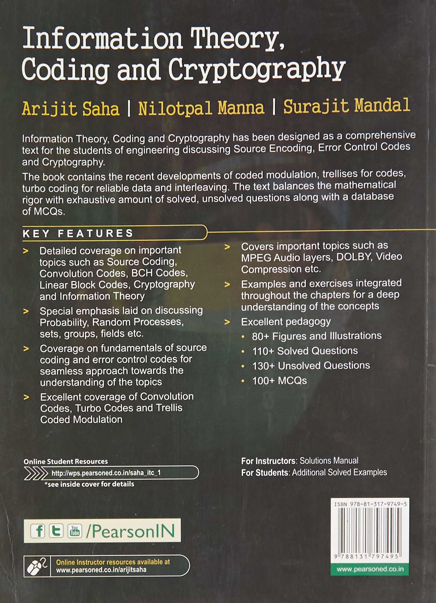 Buy Information Theory, Coding & Cryptography, 1e Book Online at Low Prices  in India | Information Theory, Coding & Cryptography, 1e Reviews & Ratings  ...