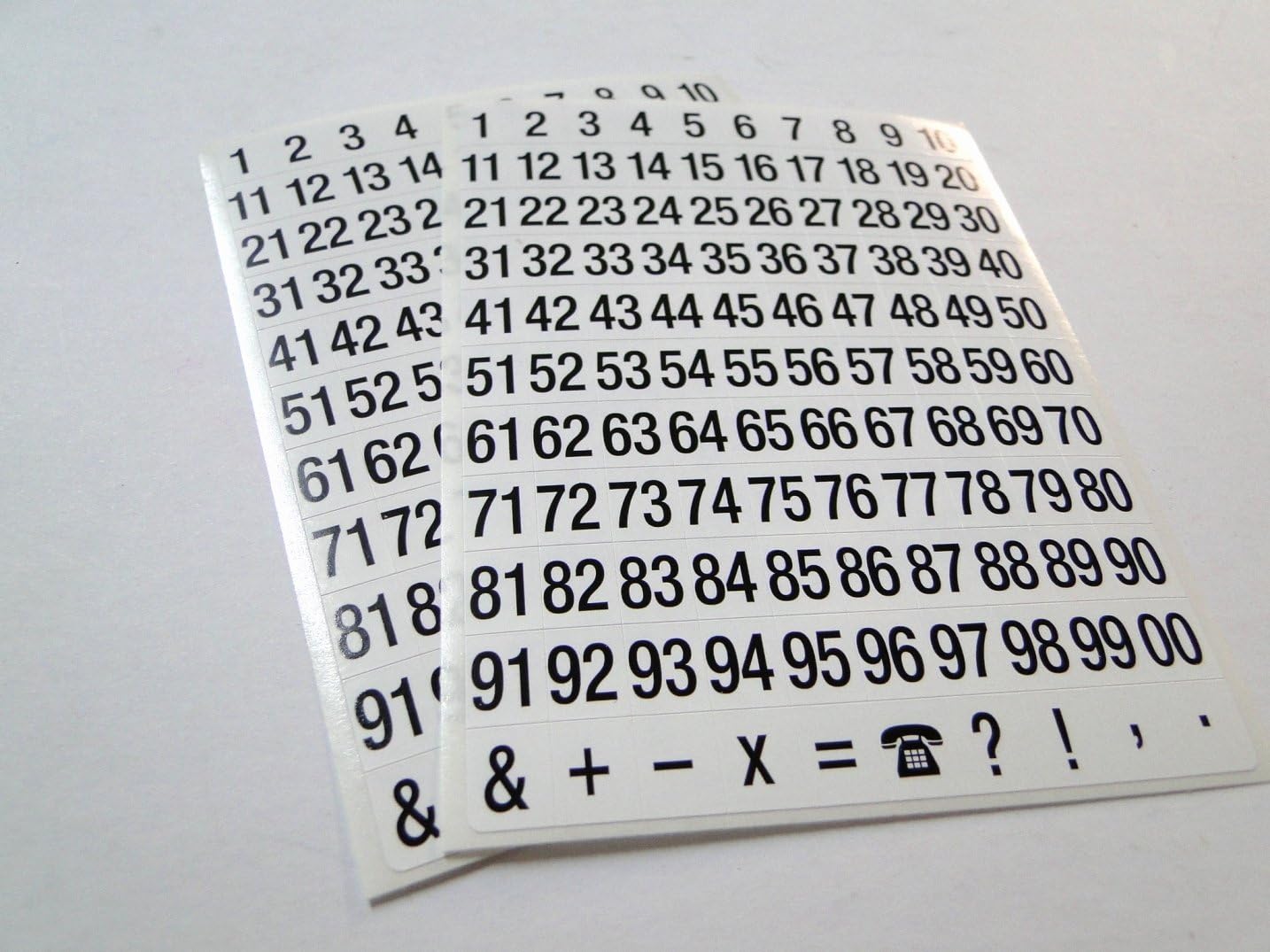 Ivy Self Adhesive Sticky Label Stickers Labels Pack Of 3 - 9mm 220 Black 1-99 Numbers