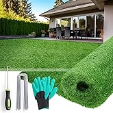 Artificial Grass Turf Outdoor for Garden Landscape Decoration, Fake Rug Mat with Drainage Holes,Synthetic Grass Lawn for Balcony,Backyard,Patio,Gate,Pool Deck, Dog Potty Training Grass 4ftx6ft