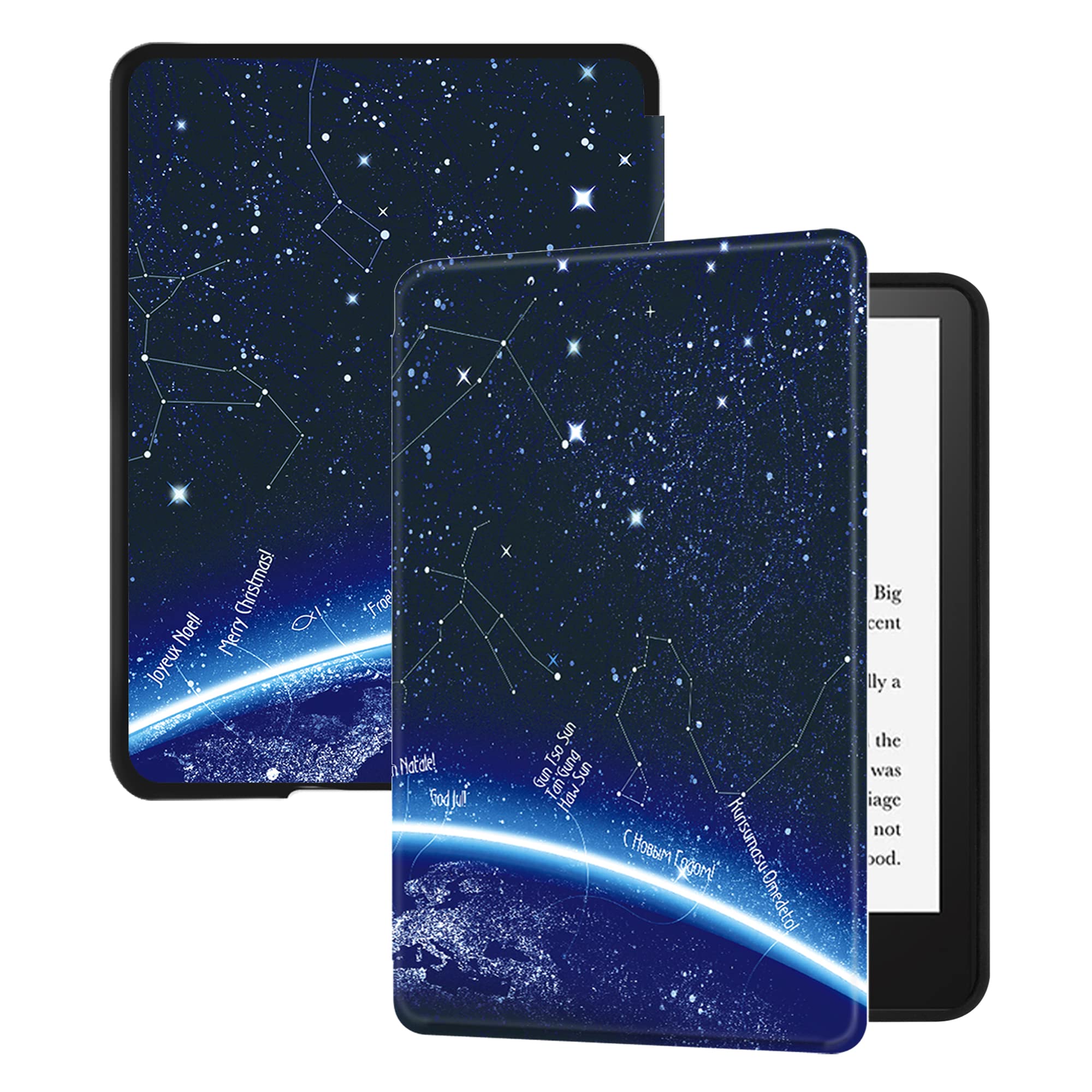 Huasiru Case for All-New Kindle Paperwhite with 6.8" Display (11th Gen-2021 Release Only - Will Not fit Prior Generation Kindle Devices) with Auto Wake/Sleep, Galaxy — image 1