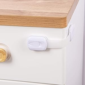 Child Safety Strap Locks (12 Pack) for Fridge, Cabinets, Drawers, Dishwasher, Toilet, 3M Adhesive No Drilling Baby Proofing Cabinet Locks by TUSUNNY