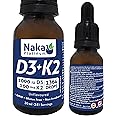 Naka Platinum Vitamin D3 + K2 in MCT oil, 1364 drops, Unflavoured, Made in Canada (30ml - 341 servings)