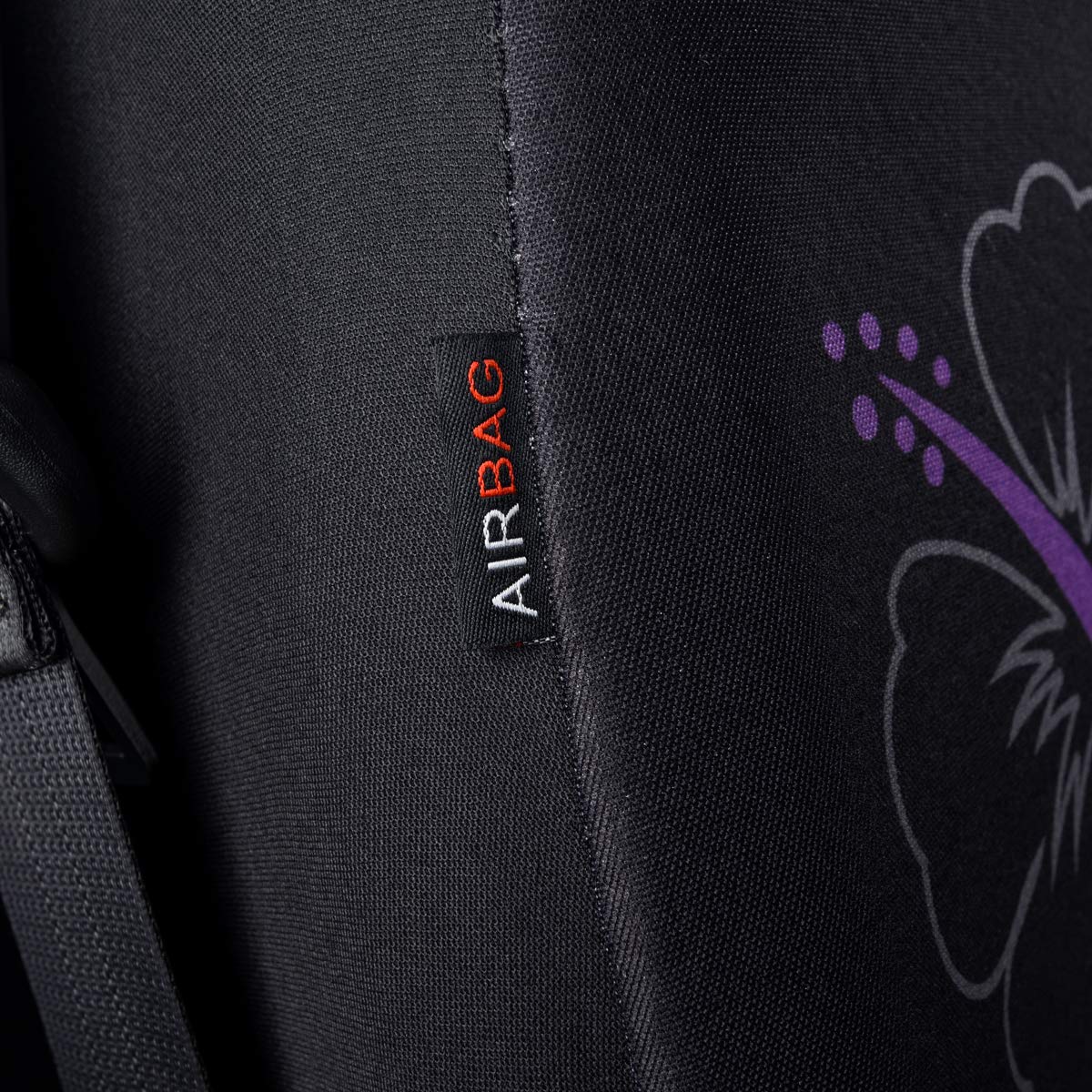 CAR PASS Flower and Butterfly Universal Car Seat Covers, Suvs,sedans,Vehicles,Airbag Compatible (11PCS, Black and Purple)