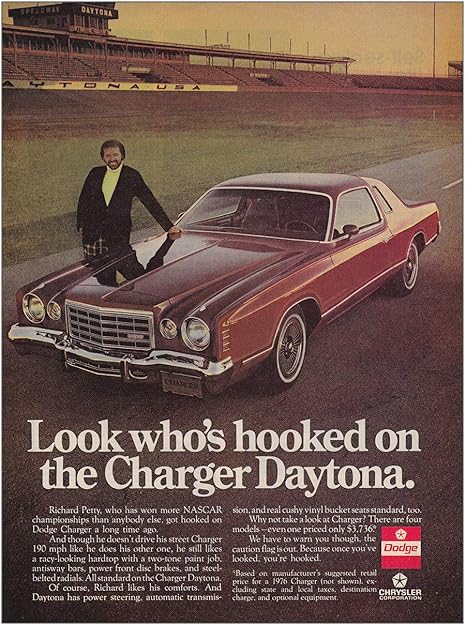 Amazon Com Relicpaper 1976 Dodge Charger Daytona Richard Petty Hooked On Dodge Print Ad Posters Prints