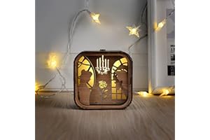 MISS LI GARDEN MissLiGarden Handmade Music Box, Vintage Wooden, Classic, Oriental Temple, Best Gifts for Wife Husband Girlfriend Boyfriend Girl Boy Son Daughter, Birthday, Beauty and The Beast (8 Songs Option)